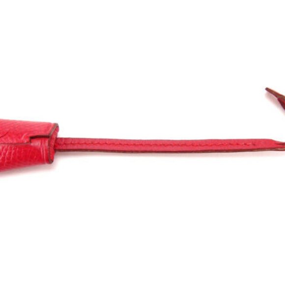 Hermes Mini Crochette Red Silver Woman Authentic Used - Picture 3 of 5